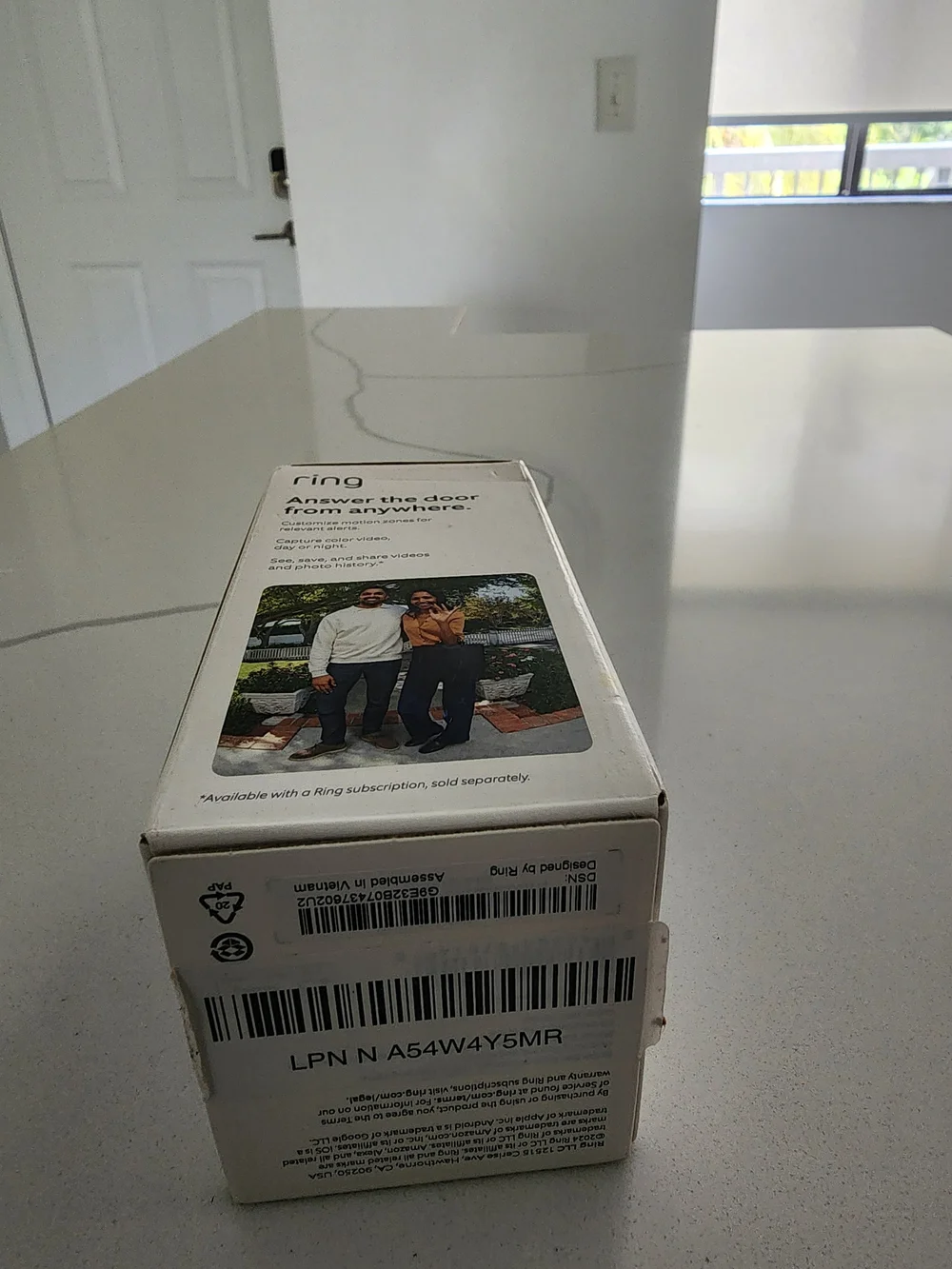 Ring Video Doorbell –Silver And Black